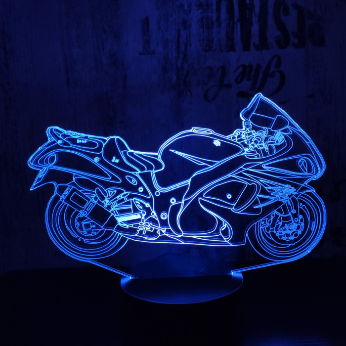 Motor 4  7 színű 3D led lámpa
