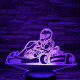 Gokart 7 színű 3D led lámpa