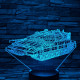 Lánctalpas tank 7 színű 3D led lámpa