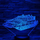 Lánctalpas tank 7 színű 3D led lámpa