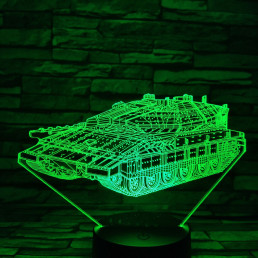 Lánctalpas tank 7 színű 3D led lámpa