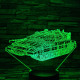 Lánctalpas tank 7 színű 3D led lámpa