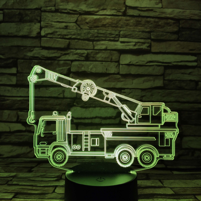 Darus kocsi 7 színű 3D led lámpa