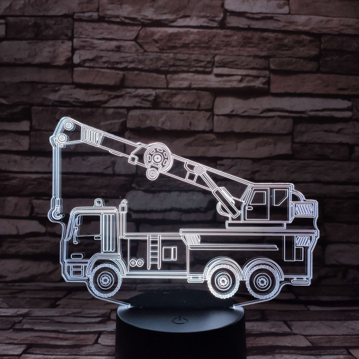 Darus kocsi 7 színű 3D led lámpa