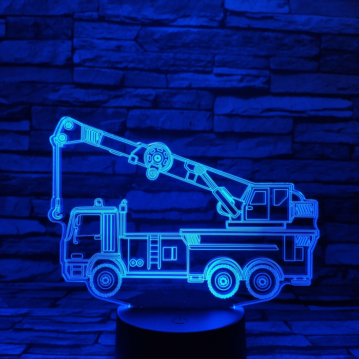 Darus kocsi 7 színű 3D led lámpa