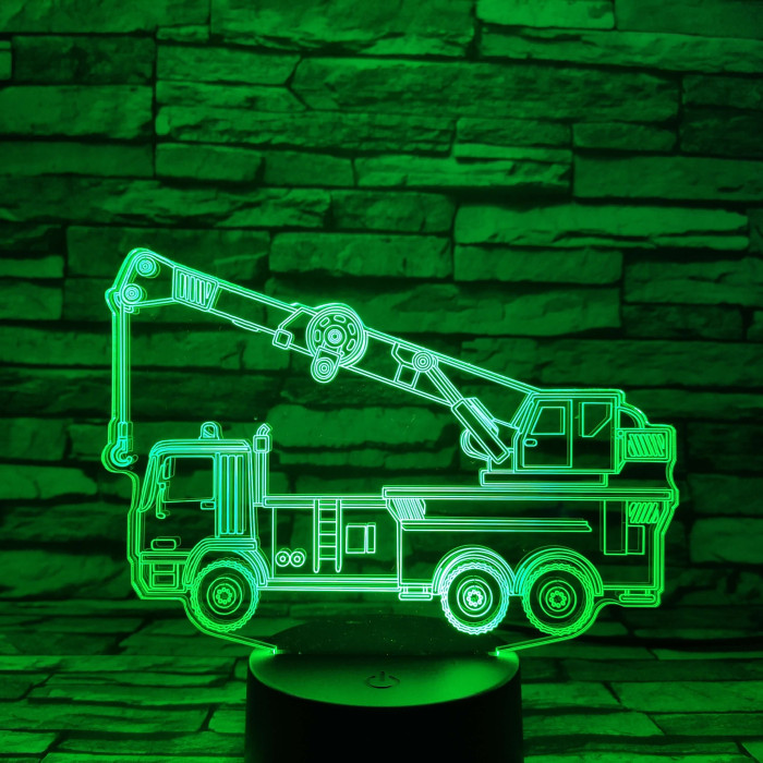 Darus kocsi 7 színű 3D led lámpa