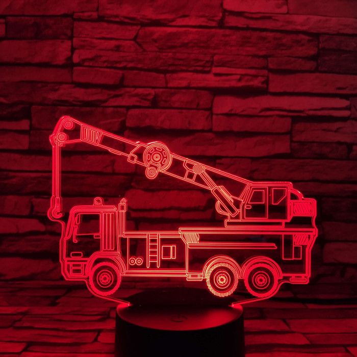 Darus kocsi 7 színű 3D led lámpa