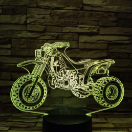 Quad 7 színű 3D led lámpa