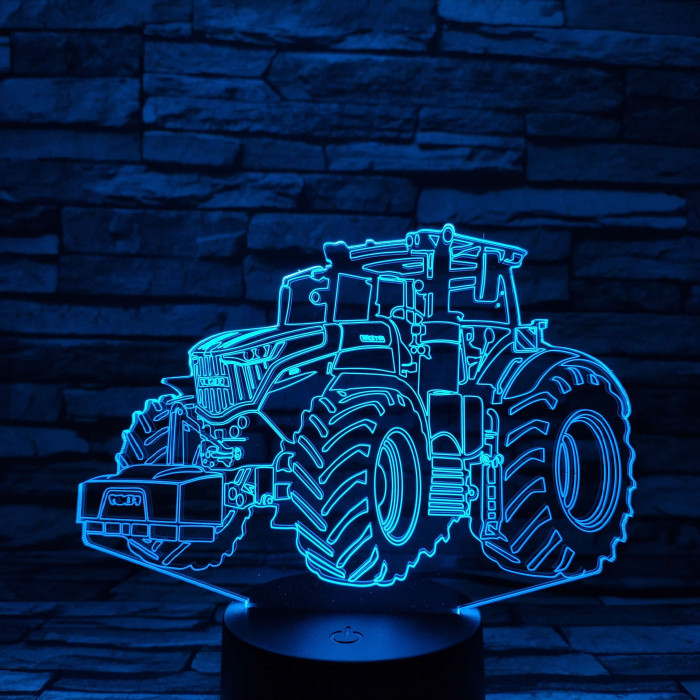 John Deere Traktor 7 színű 3D led lámpa