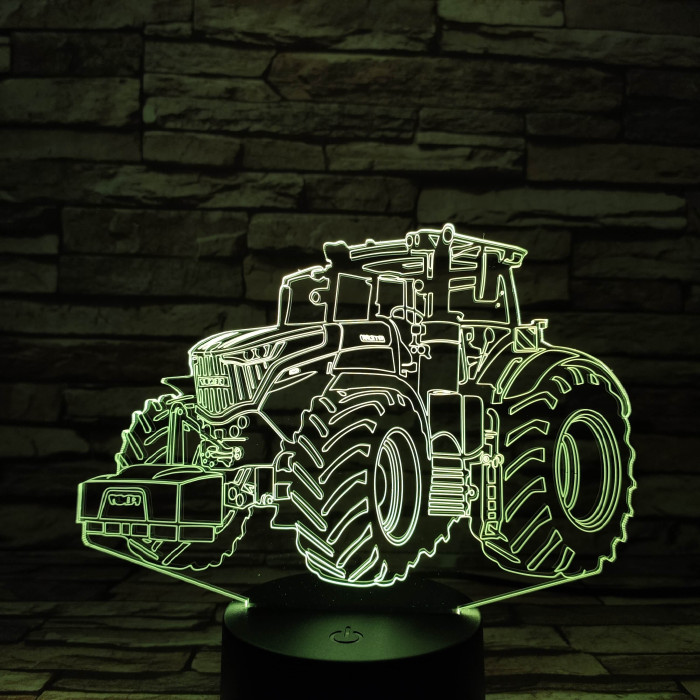 John Deere Traktor 7 színű 3D led lámpa