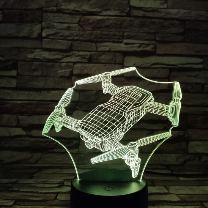 Drón 7 színű 3D led lámpa
