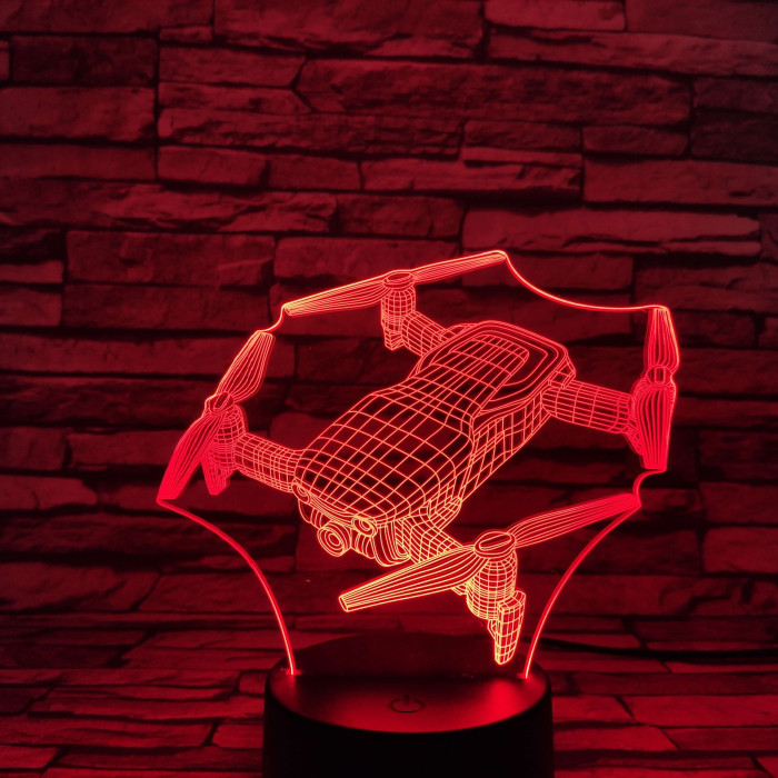 Drón 7 színű 3D led lámpa