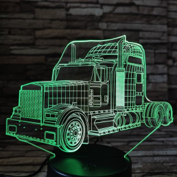 Kamion csőrös 7 színű 3D led lámpa