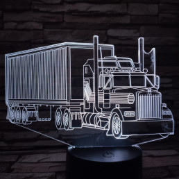Kamion 7 színű 3D led lámpa