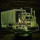 Kamion 7 színű 3D led lámpa