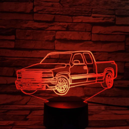 Pickup  7 színű 3D led lámpa