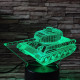 Tank a harcjármű 7 színű 3D led lámpa