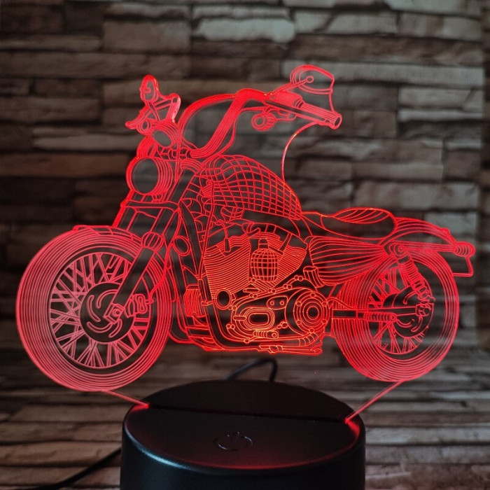 Motor Cruiser 7 színű  3D led lámpa