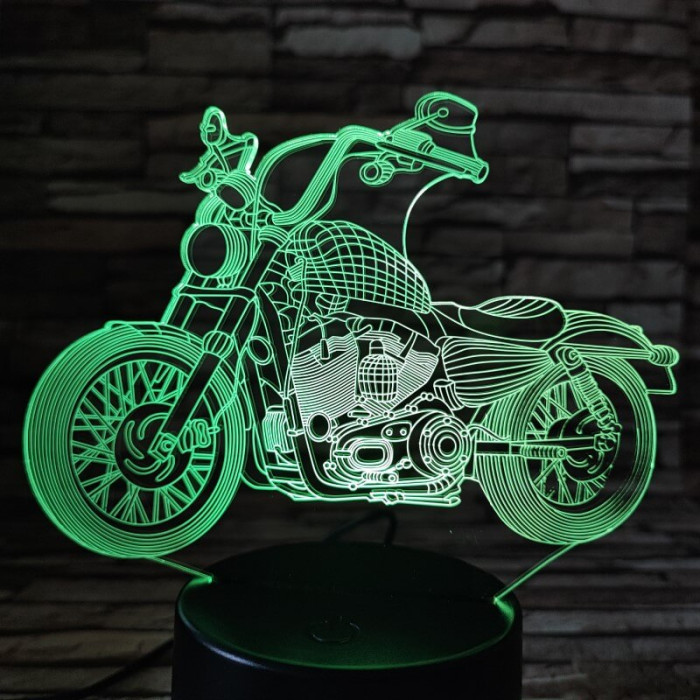 Motor Cruiser 7 színű  3D led lámpa