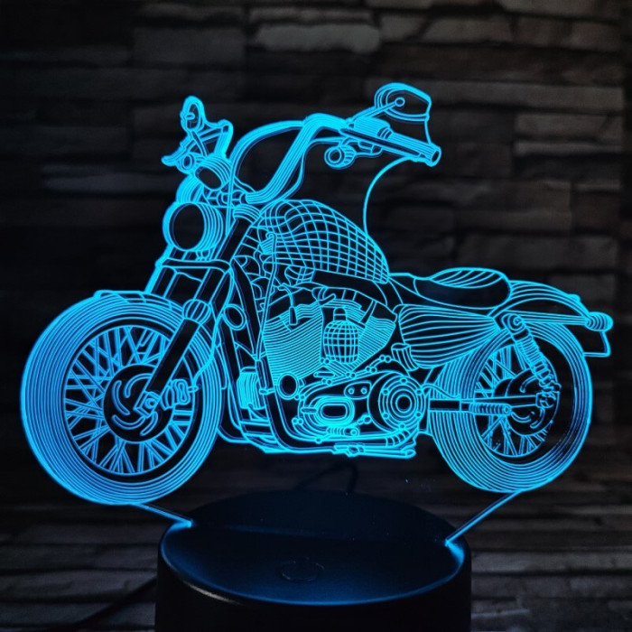 Motor Cruiser 7 színű  3D led lámpa