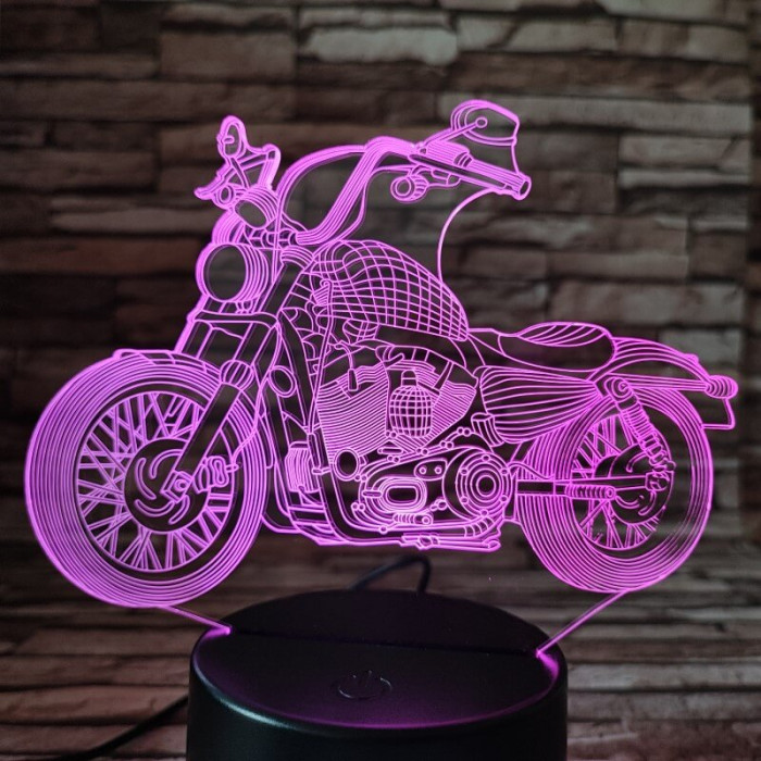 Motor Cruiser 7 színű  3D led lámpa