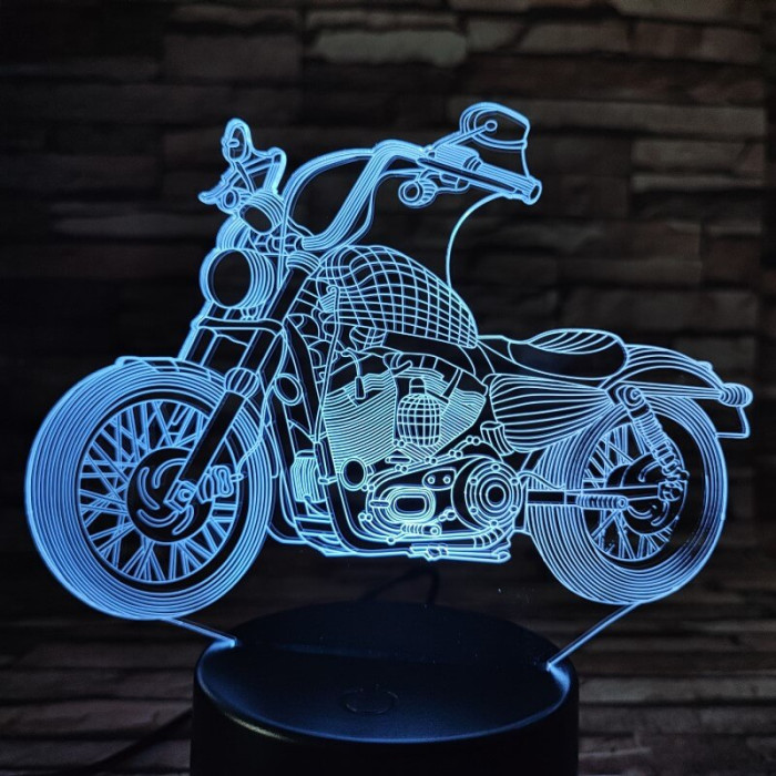 Motor Cruiser 7 színű  3D led lámpa
