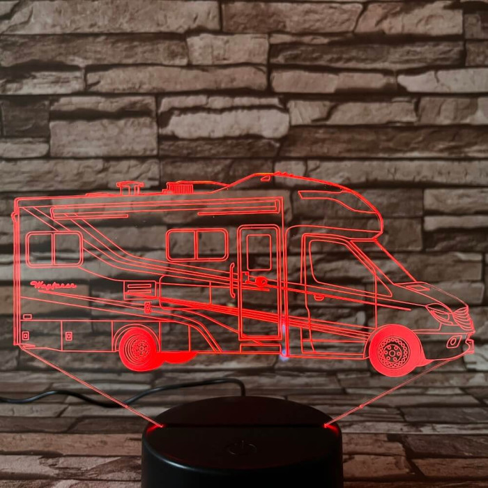 Lakó Autó  7 színű 3D led lámpa