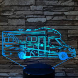 Lakó Autó  7 színű 3D led lámpa