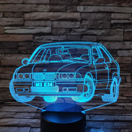 BMW autó  7 színű 3D led lámpa
