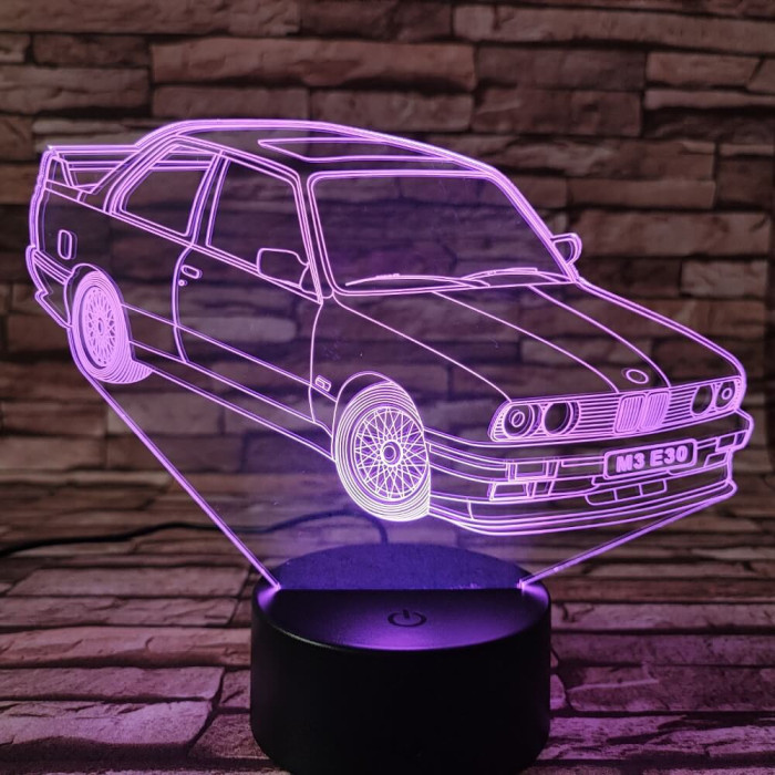 BMW autó 2 3D led lámpa