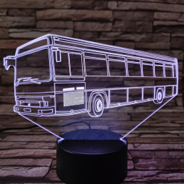 Busz 7 színű 3D led lámpa