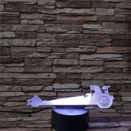 Gyorsulási autó 7 színű 3D led lámpa