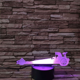 Gyorsulási autó 7 színű 3D led lámpa