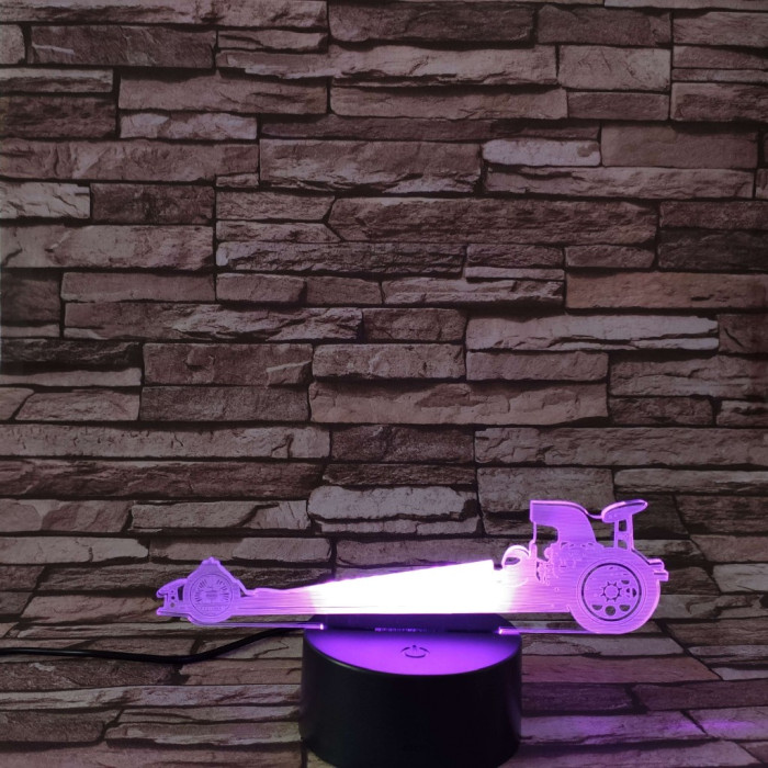 Gyorsulási autó 7 színű 3D led lámpa
