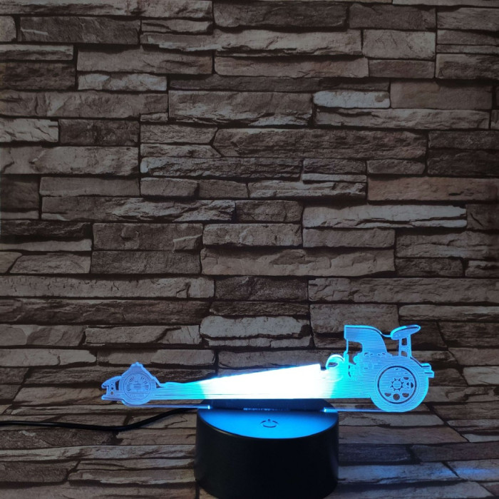 Gyorsulási autó 7 színű 3D led lámpa