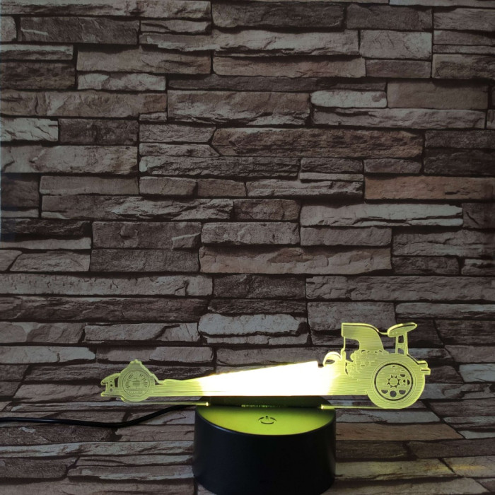Gyorsulási autó 7 színű 3D led lámpa