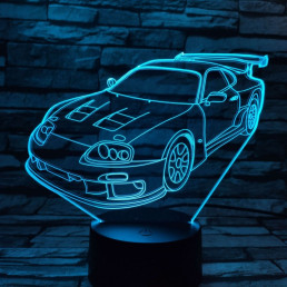 Rally Autó  7 színű 3D led lámpa