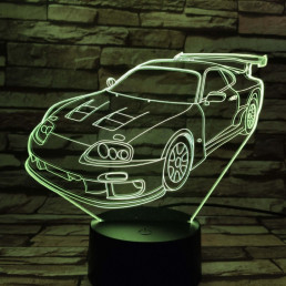 Rally Autó  7 színű 3D led lámpa