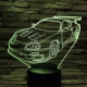 Rally Autó  7 színű 3D led lámpa