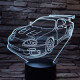 Rally Autó  7 színű 3D led lámpa