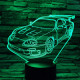 Rally Autó  7 színű 3D led lámpa