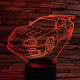 Rally Autó  7 színű 3D led lámpa