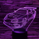 Rally Autó  7 színű 3D led lámpa