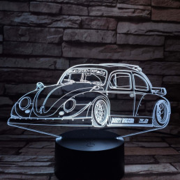 Bogár Sport autó  7 színű 3D led lámpa