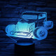 Hot Rod Autó 7 színű 3D led lámpa
