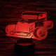Hot Rod Autó 7 színű 3D led lámpa