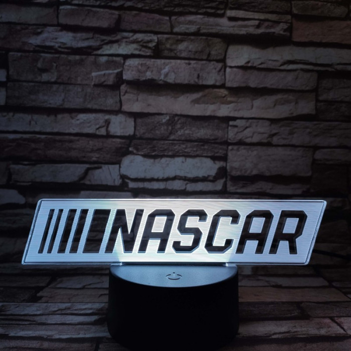NASCAR 7 színű 3D led lámpa