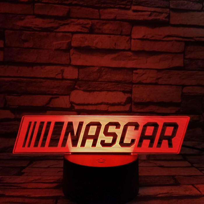 NASCAR 7 színű 3D led lámpa