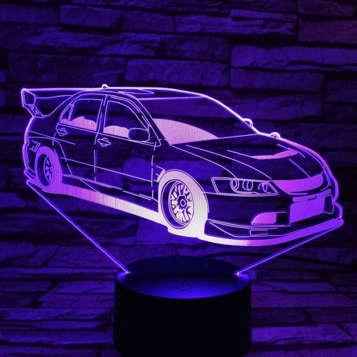 Autó gyorsasági 7 színű 3D led lámpa