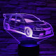 Autó gyorsasági 7 színű 3D led lámpa